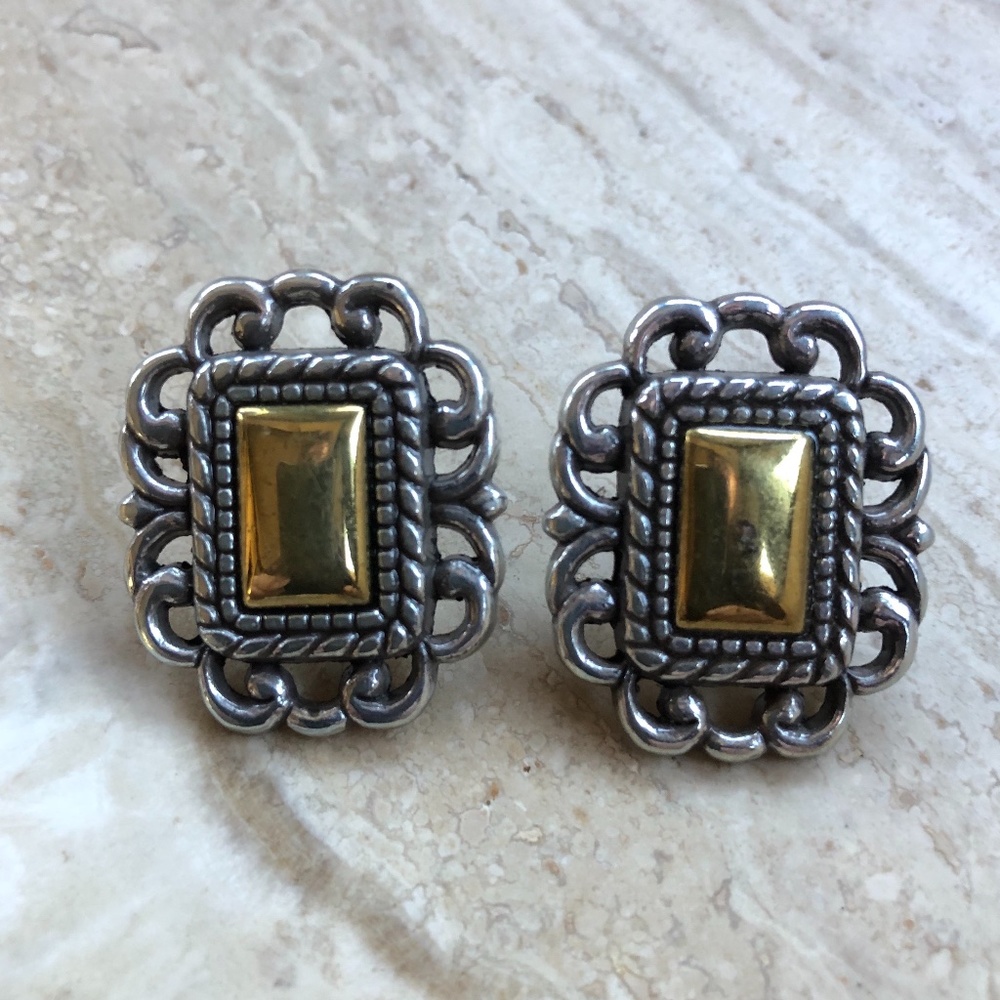 Brighton Gold & Silver Post Earrings
